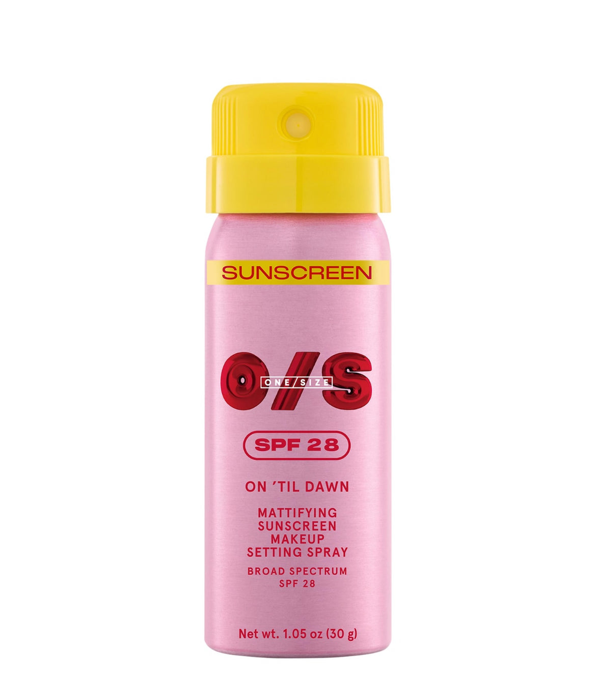 Spray fijador de maquillaje matificante Dawn con protección solar FPS 28