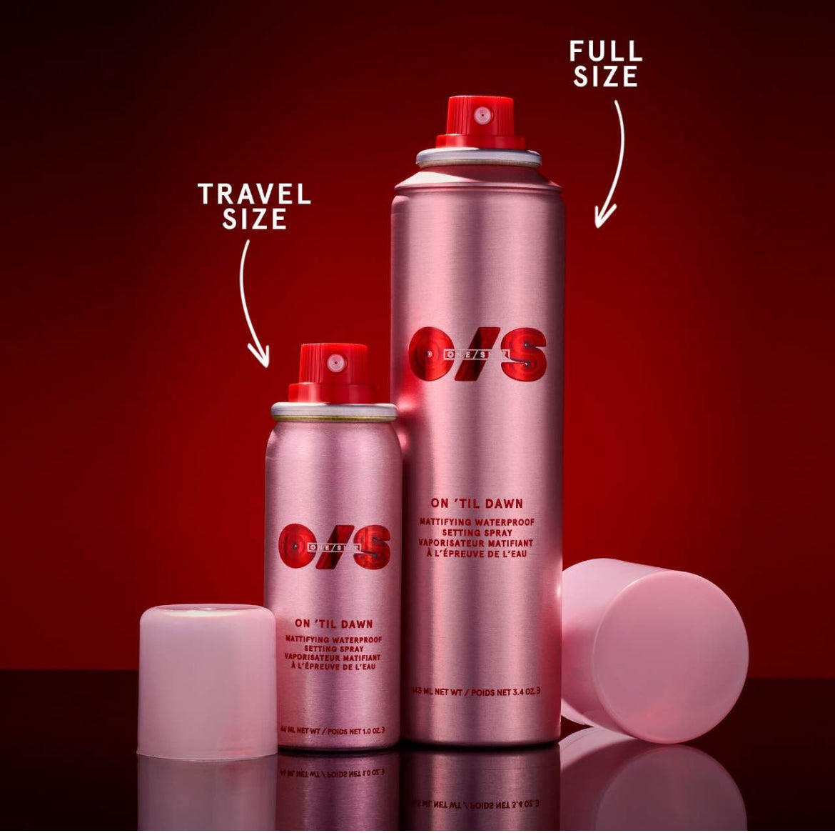 Spray fijador matificante resistente al agua.