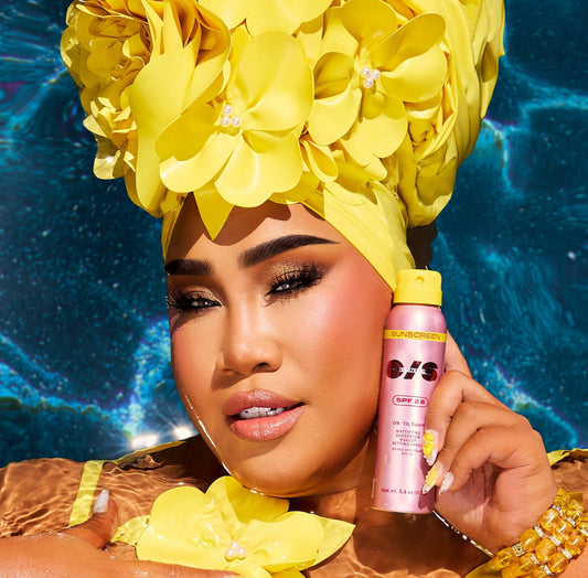 Spray fijador de maquillaje matificante Dawn con protección solar FPS 28