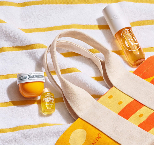 Conjunto de bolso Sol Tote + artículos esenciales para el cuerpo.